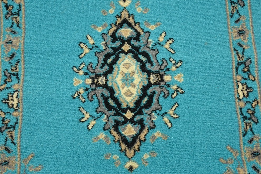 Unique Loom Turquoise Washington Reza 2' 2 x 8' 2 Runner Rug