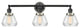 INNOVATIONS 205BK-BPSN-HRSN-G172 3-Light Bath Vanity Light Matte Black