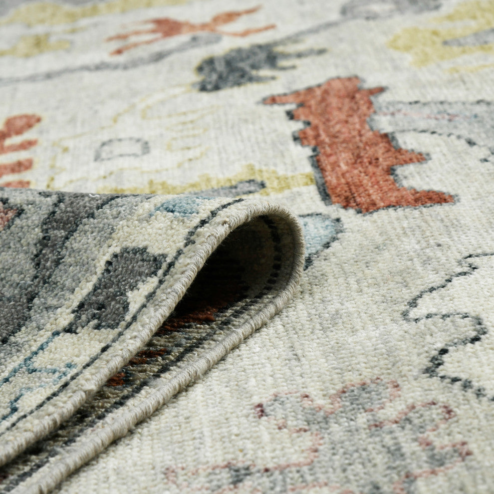 Jaigarh Beauz Area Rug, Ivory, 2' x 3', Oriental