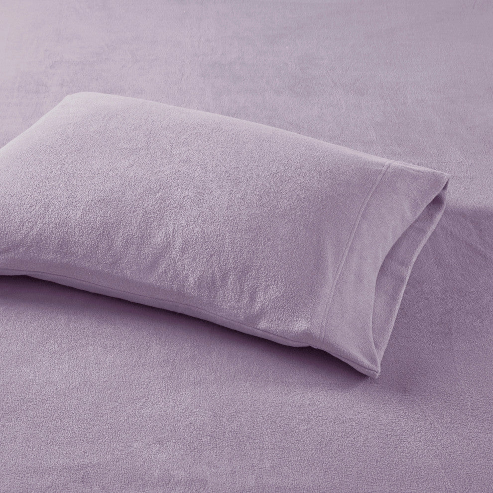 True North by Sleep Philosophy Knitted Micro Fleece Solid Sheet Set, Queen