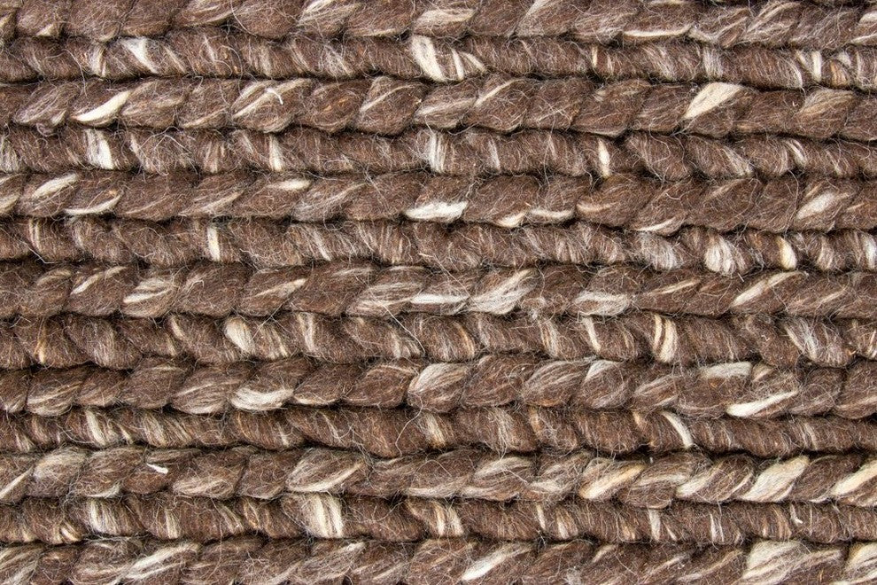 Valencia Contemporary Area Rug, Brown and Cream, 7''9"x10''6"