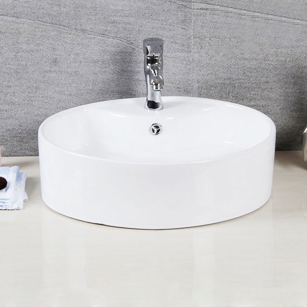 Safavieh Brook Porcelain Ceramic Vitreous Oval 20" Bathroom Vessel Sink