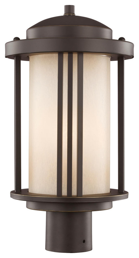 Crowell 1-Light Outdoor Post Lantern, Antique Bronze