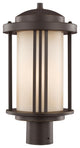 Crowell 1-Light Outdoor Post Lantern, Antique Bronze