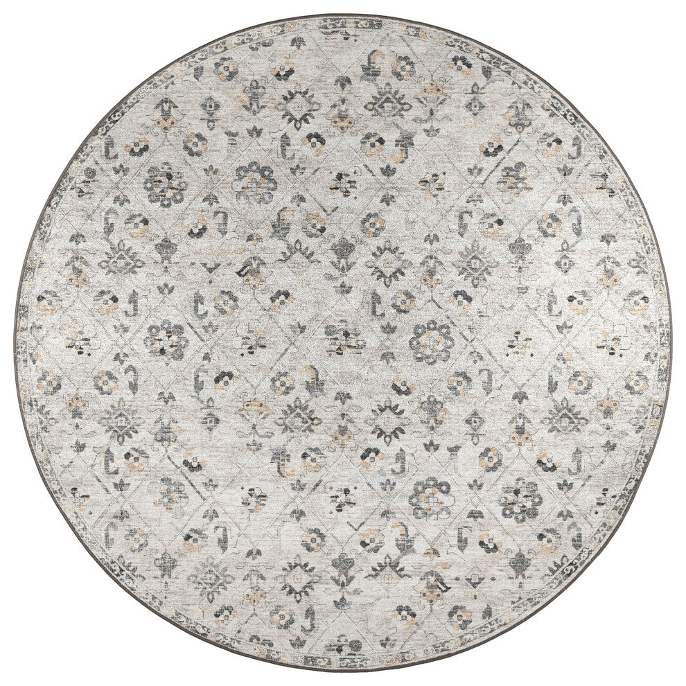 Jericho JC8 Mink 4' x 4' Round Rug