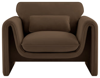 Sloan Brown Velvet Fabric Chair