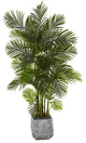 75" Areca Palm Artificial Tree, White Planter