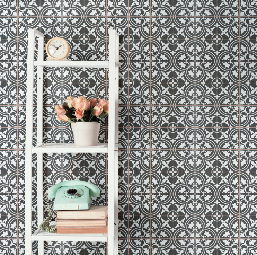 Harmonia Classic Ceramic Floor and Wall Tile, Classic Black