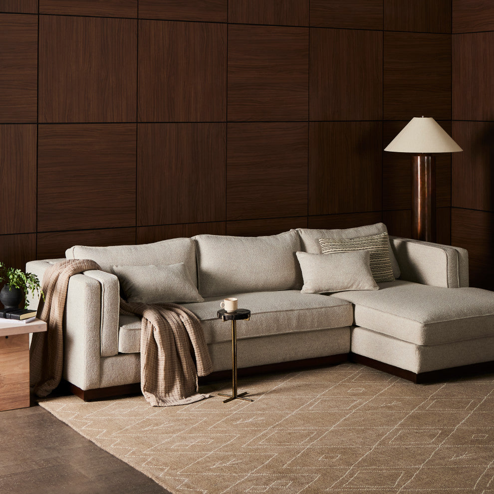 Lawrence 2pc Raf Sectional-Nova Taupe