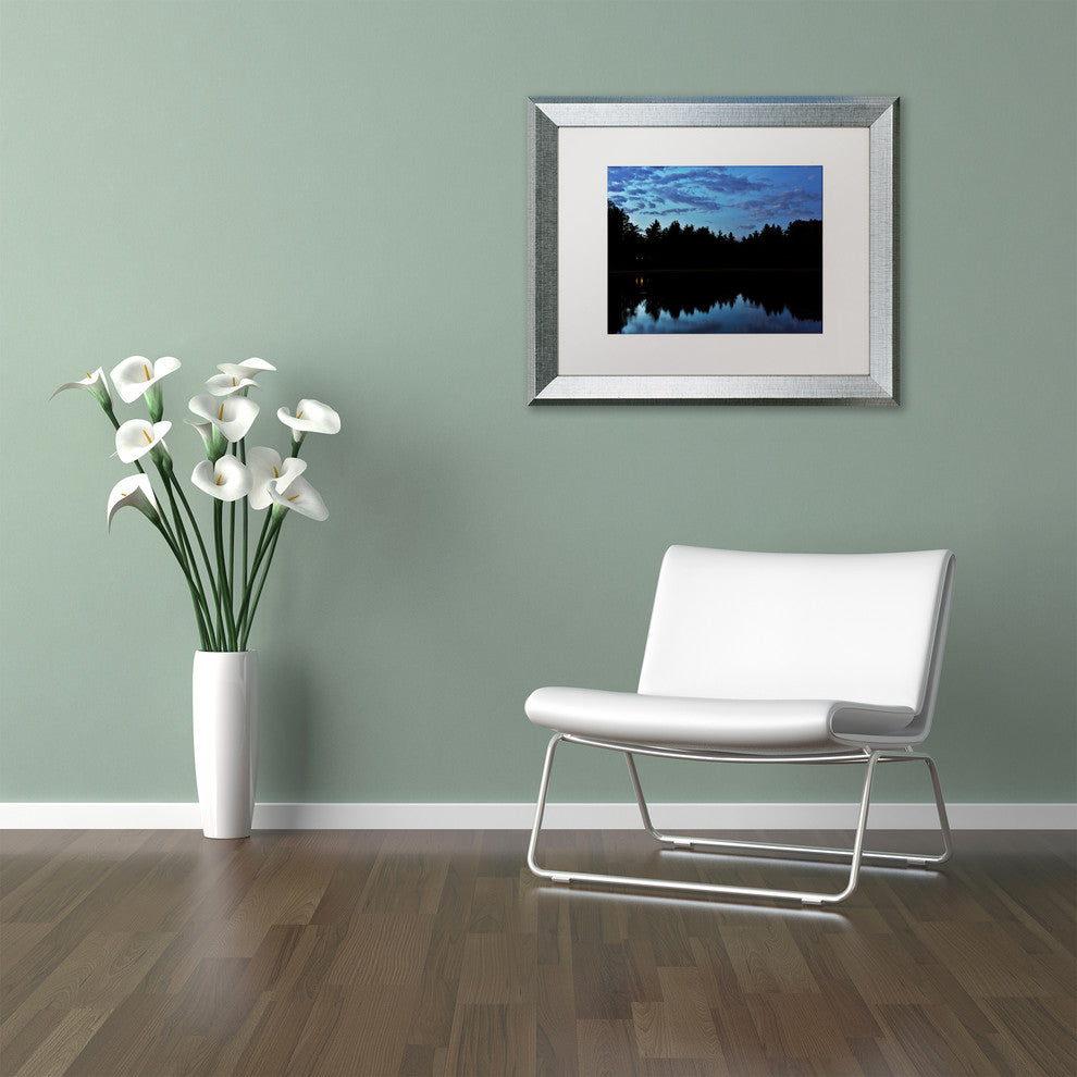 Jason Shaffer 'Findlay Night' Matted Framed Art, Silver Frame, White Mat, 14x11