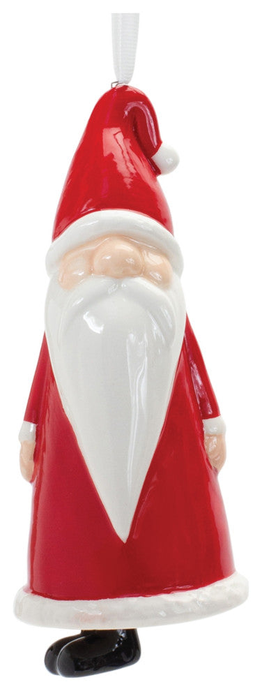 Ceramic Santa Bell Ornament, Set of 12
