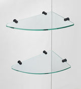 BromleyGS 67.25"-68.25"x32.375"x72" Frameless Corner Hinged Shower Enclosure