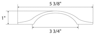 Brushed Nickel Door/Drawer Pull, P-4 5.375"