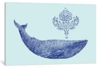 "Damask Whale #2" by Terry Fan, 18x12x1.5