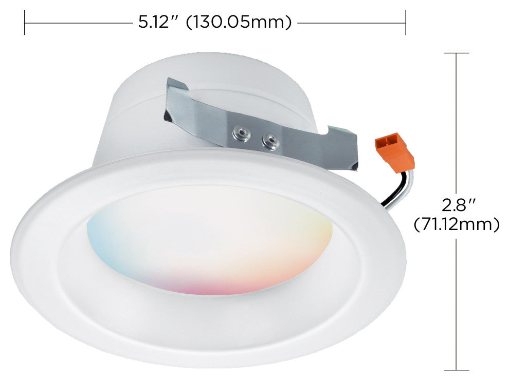 8.7 Watt - 4 in. LED Downlight - RGB & Tunable White - Starfish IOT - 120 Volt