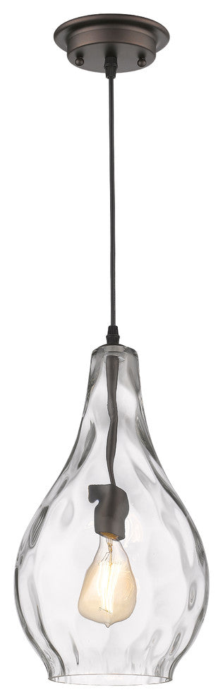 Brooklynn 1-Light Rubbed Bronze Ceiling Mini Pendant 9"