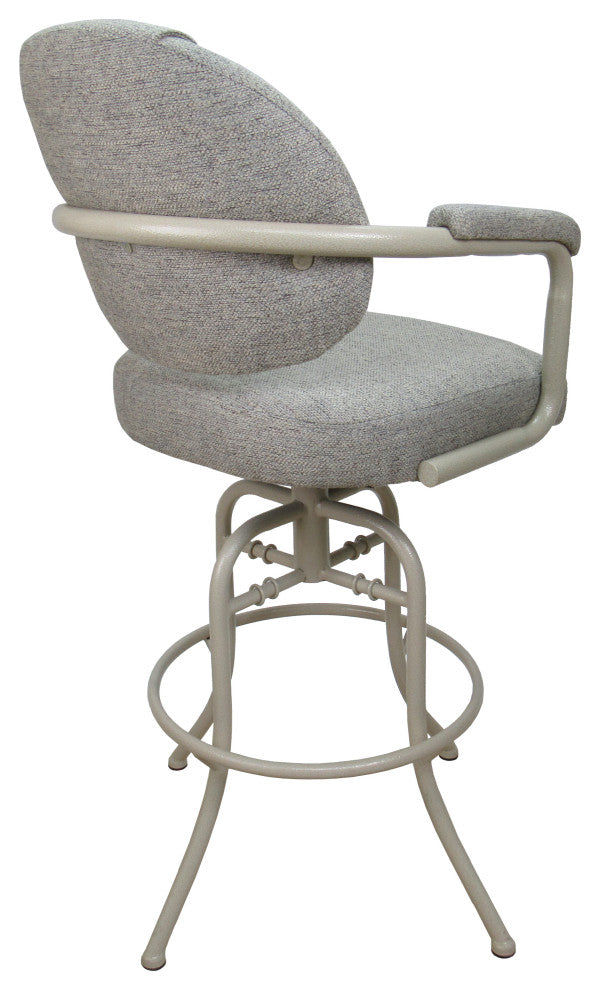 Swivel Tilt Metal Counter 26" 30" Bar Stool M-70, Portwood Ash - Beige, 30"