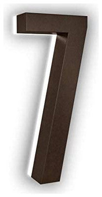 Address Numbers, 7-in. Durable ABS-Polymer, Bronze, 7