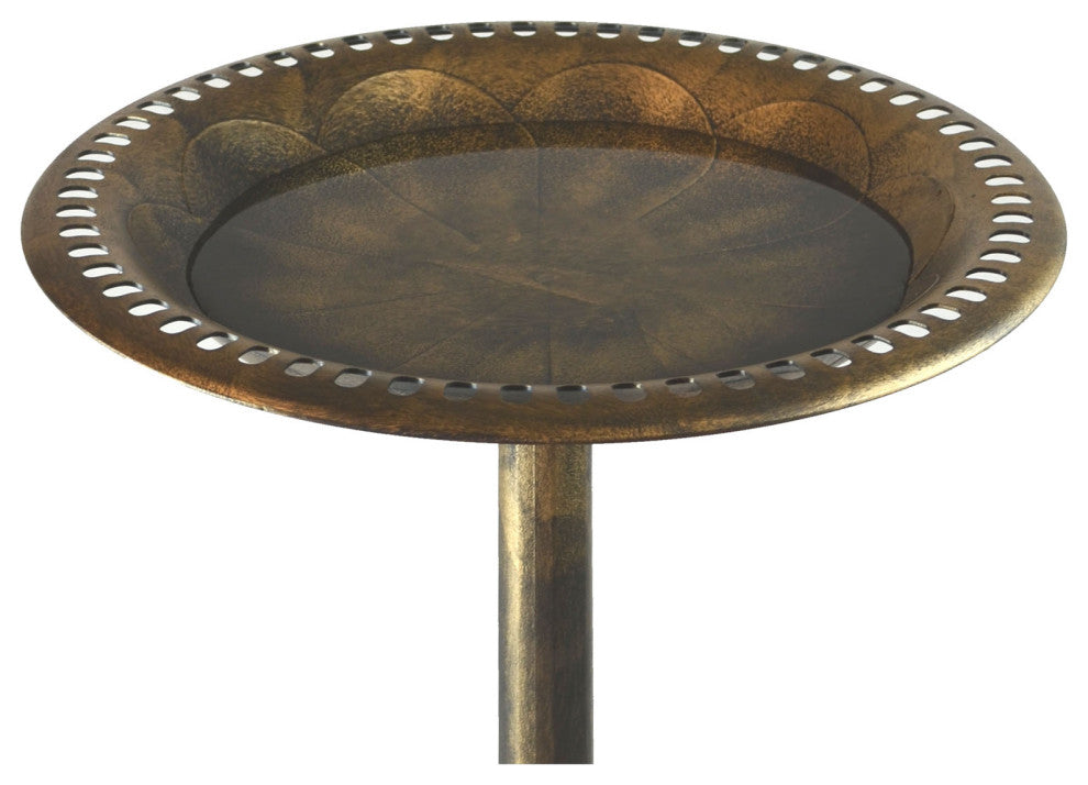 Free Standing Bird Bath for Yard and Garden, Antique Brushed Bronze