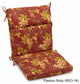 22"x45" Outdoor Squared Seat/Back Chair Cushion, Passion Ruby