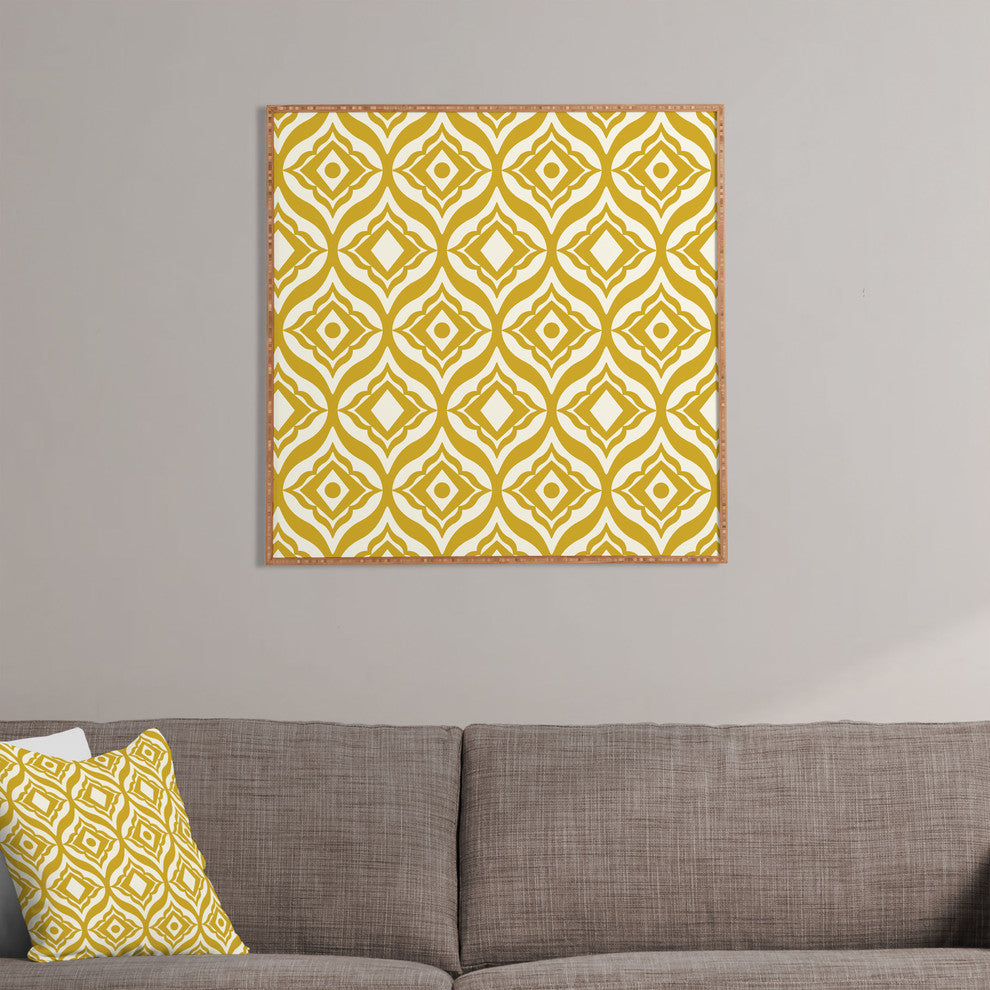 Deny Designs Heather Dutton Trevino Yellow Framed Wall Art