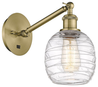 Innovations 317-1W-AB-G1013-LED 1-Light Sconce, Antique Brass