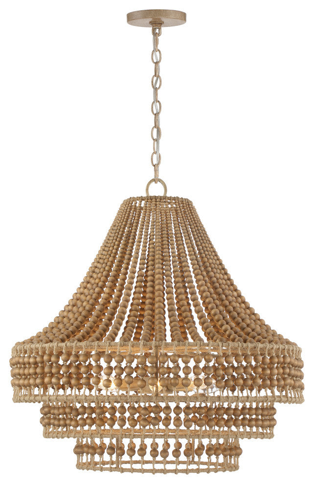 Crystorama SIL-B6006-BS, 6-Light Chandelier, Burnished Silver