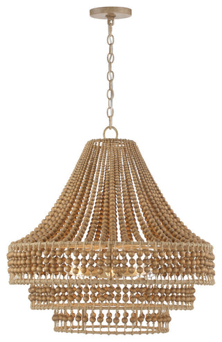 Crystorama SIL-B6006-BS, 6-Light Chandelier, Burnished Silver