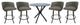 Swivel Counter Metal Pub Set - Joey Stools 26" or 30", Mojave Grey - Grey, 26", Crackle