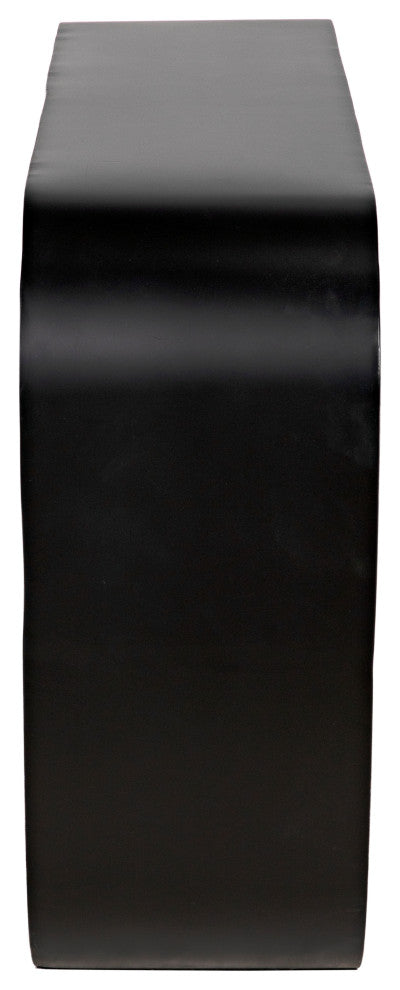 Noir Furniture Ponte Console, Black Steel