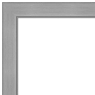 Vista Brushed Nickel Beveled Bathroom Wall Mirror - 24.25 x 24.25 in.