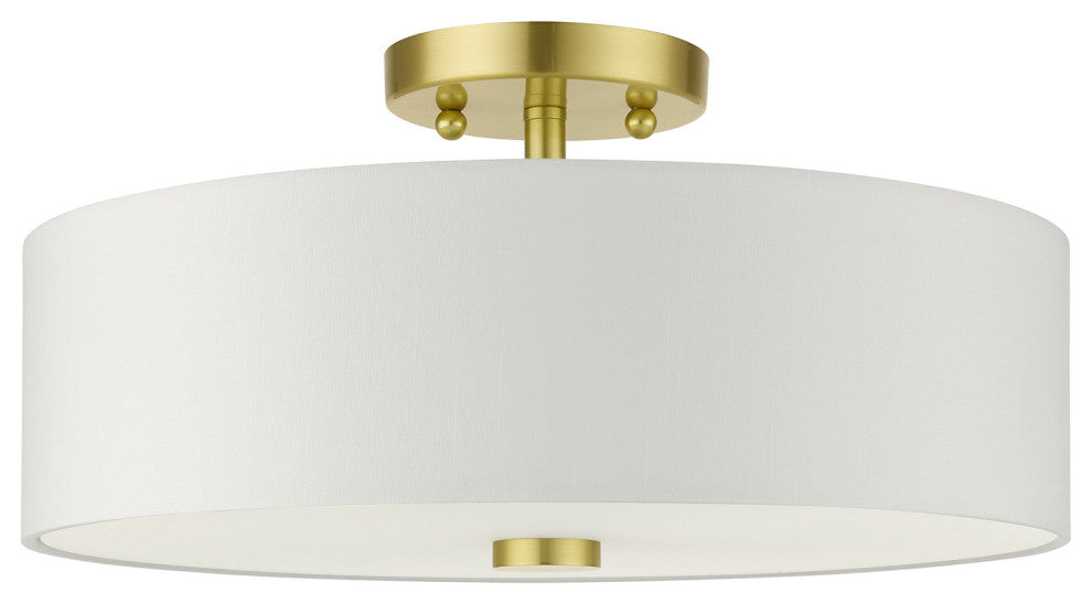 Satin Brass Timeless, Transitional, Versatile, Semi Flush