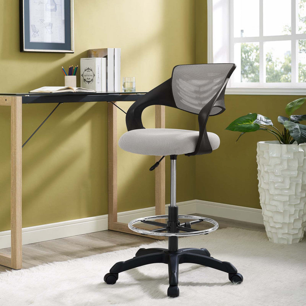 Gray Thrive Mesh Drafting Chair