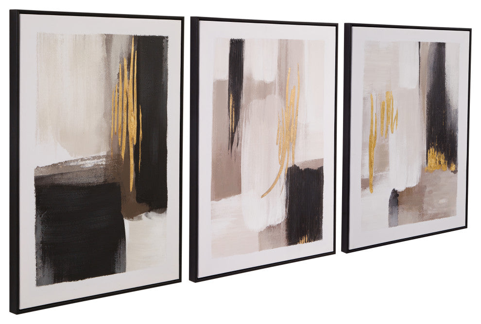 Journey Framed Canvas - Set of 3 - White