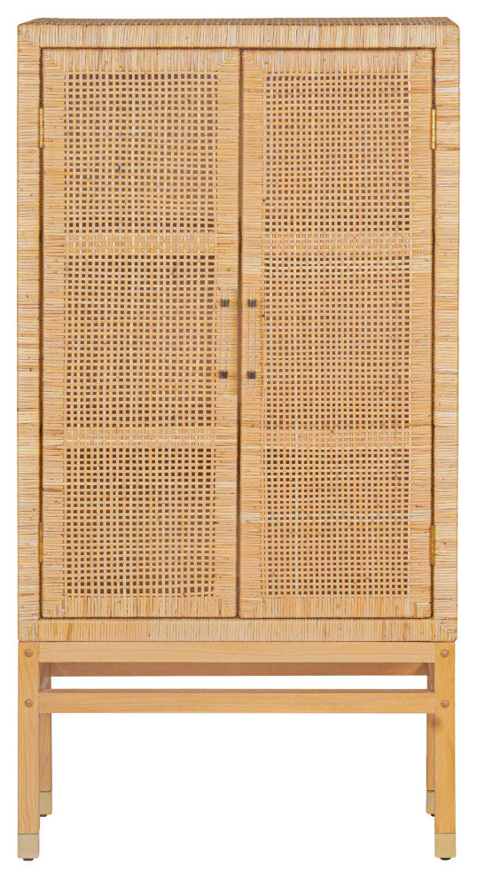Amara Woven Rattan Wall Cabinet, Natural