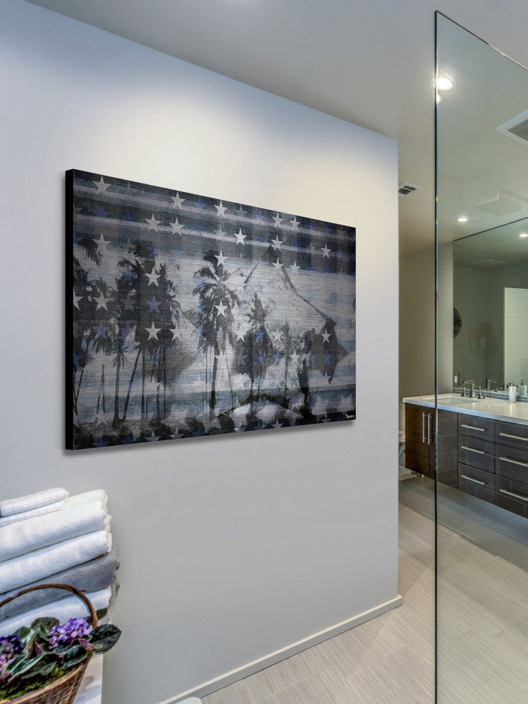 "Many White Stars" Print on Brushed Aluminum, 45"x30"