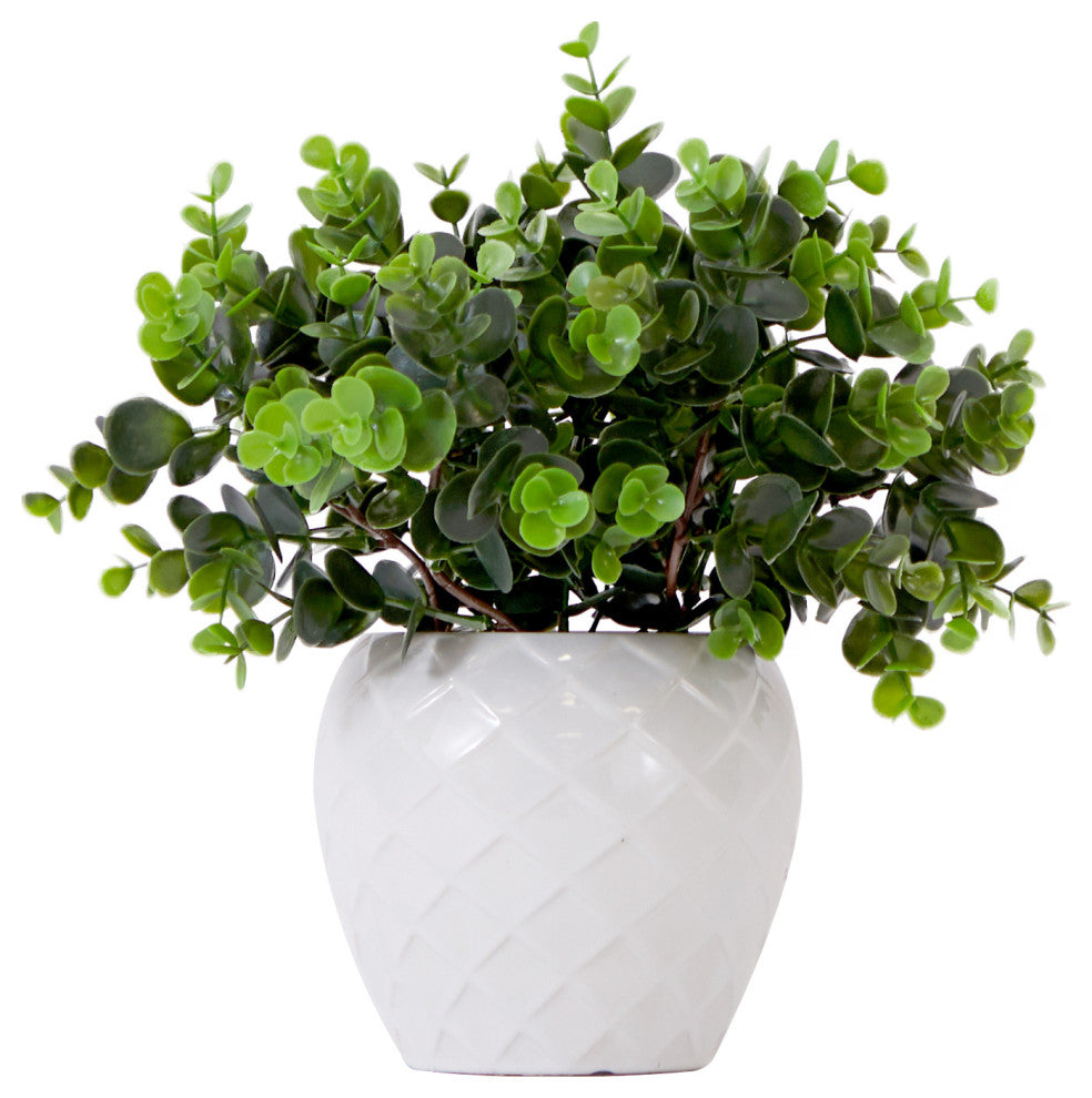 11in. Artificial Boxwood Plant with Decorative Planter