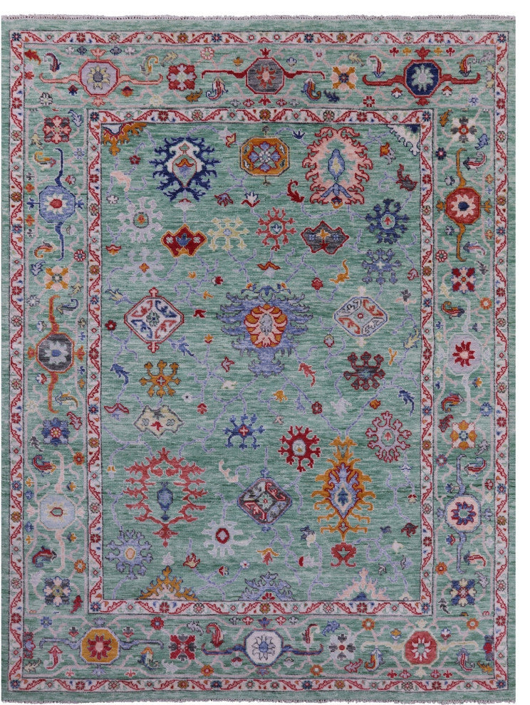 9' 0" X 12' 0" Turkish Oushak Hand Knotted Wool Rug - Q13281