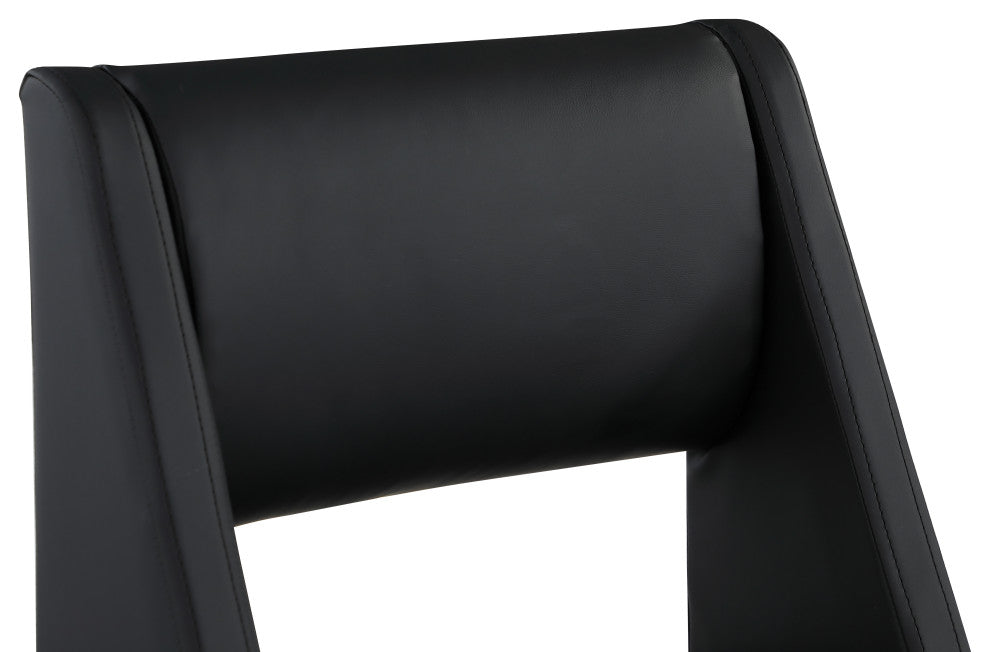 Jayce Faux Leather Dining Chair, Set of 2, Black