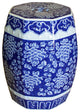 Chinese Blue and White Porcelain Floral Theme Octagon Stool Table Hcs4348