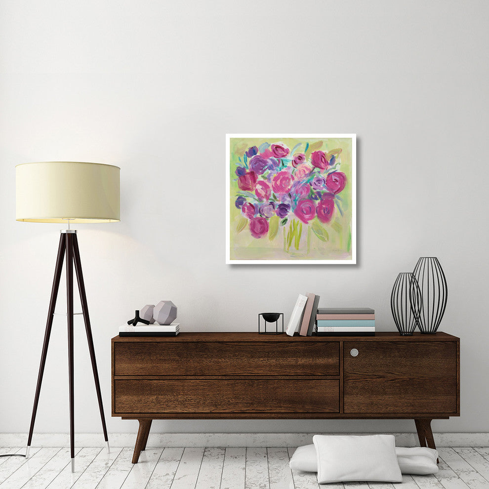 "Pink Roses" Digital Paper Print by Farida Zaman, 32"x32"