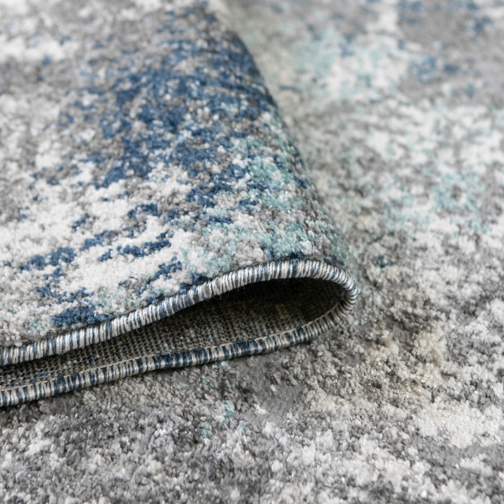 Yasmin Deva Area Rug, Blue, 5'3" x 7'3", Abstract