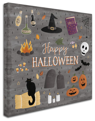 Laura Marshall 'Haunted Halloween II' Canvas Art, 14x14