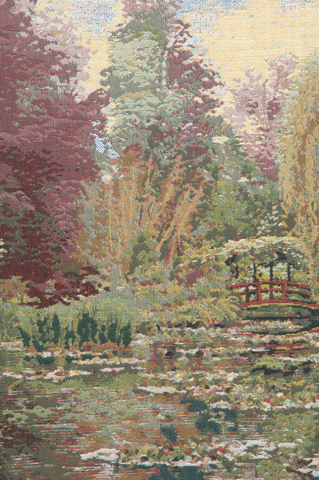 Monet Left Panel with Border Belgian Wall Tapestry