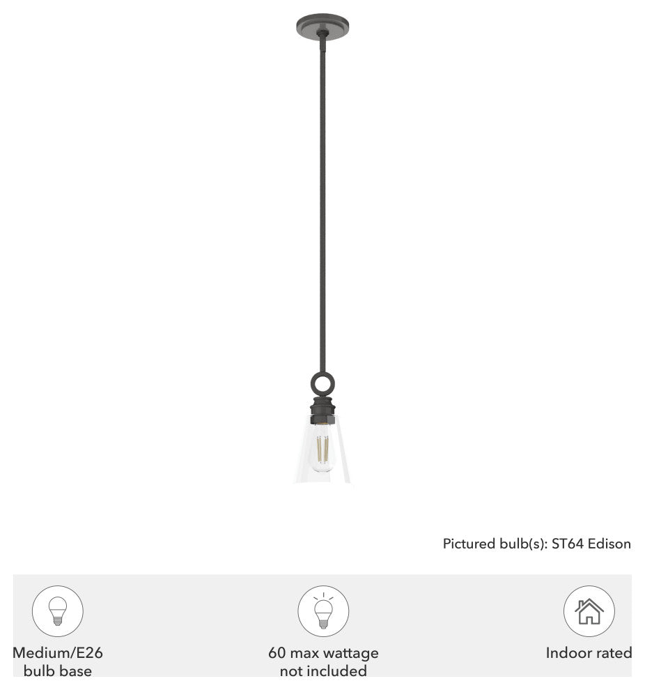 Hunter 6" Klein Noble Bronze 1 Light Pendant Ceiling