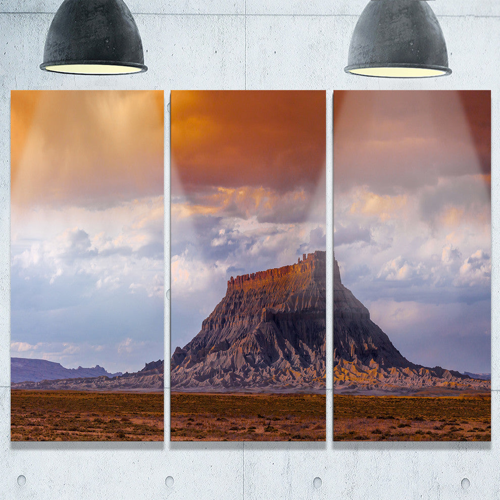 "Factory Buttle Utah Panorama" Metal Wall Art, 3 Panels, 36"x28"