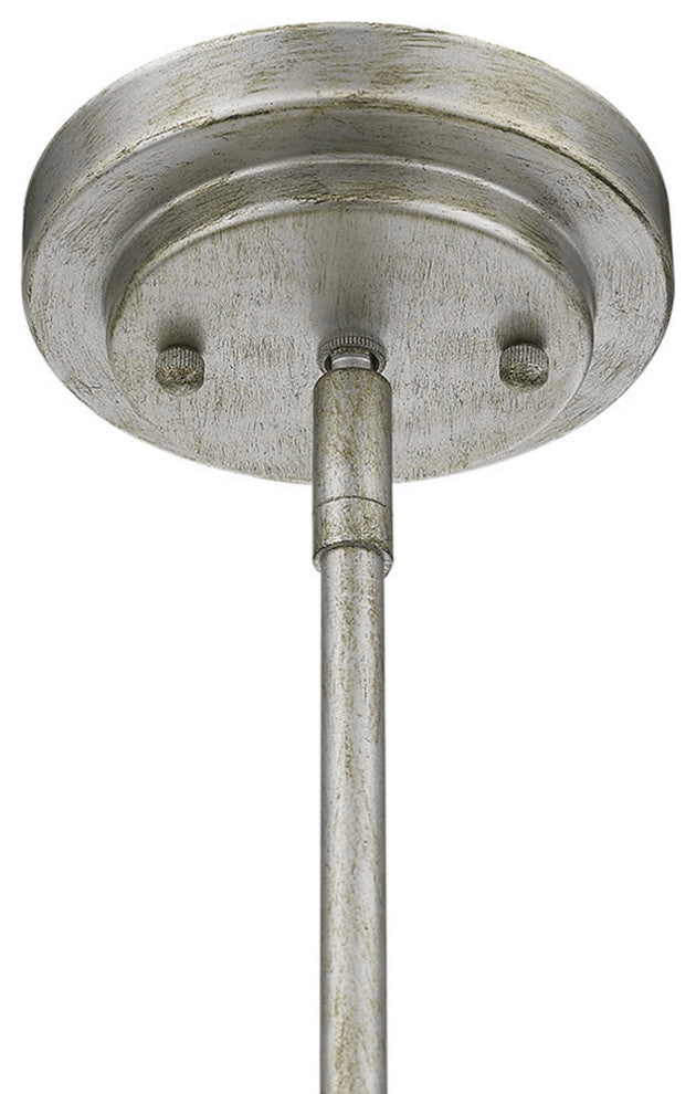 Amoret 5-Light Antique Silver Convertible Pendant