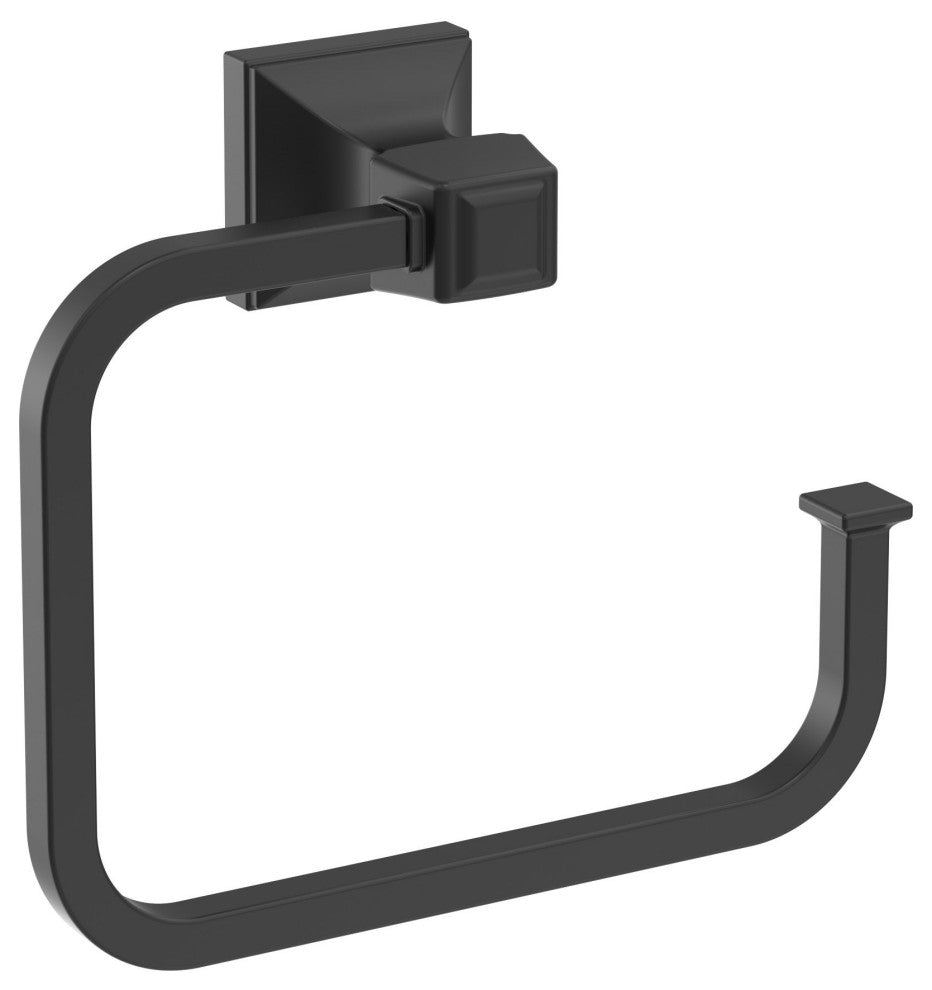 Amerock Mulholland Traditional Towel Ring, Matte Black