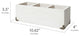 Addie Joy Stay Neat Stay Organized Rectangle 3-Opening Desk Organizer - White