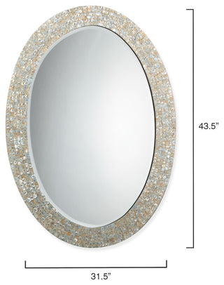 Large Oval Mirror, Mother of Pearl